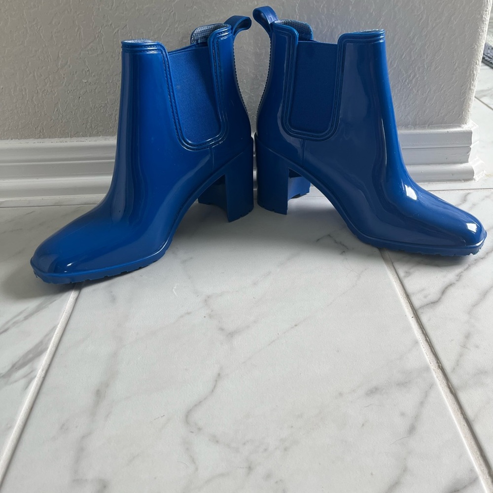 Blue Women's Ankle Rain Boots